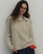 Asymmetrical Loose Cable Knit RLZ0018