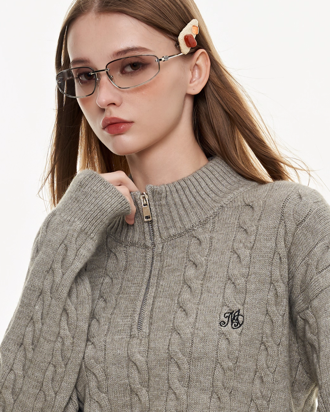 Half-Zip Knit Top MDB0022