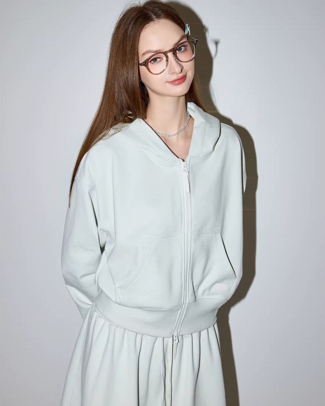 Sports Zip Hoodie / Half-Length Skirt MDB0029