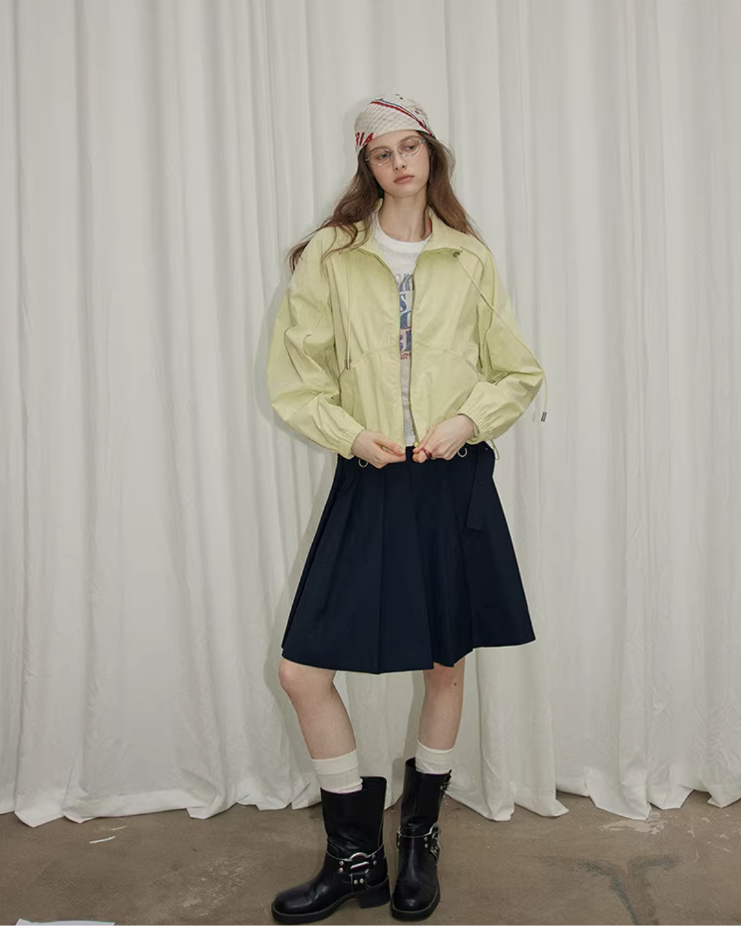 Stand Collar Nylon Jacket RLZ0006