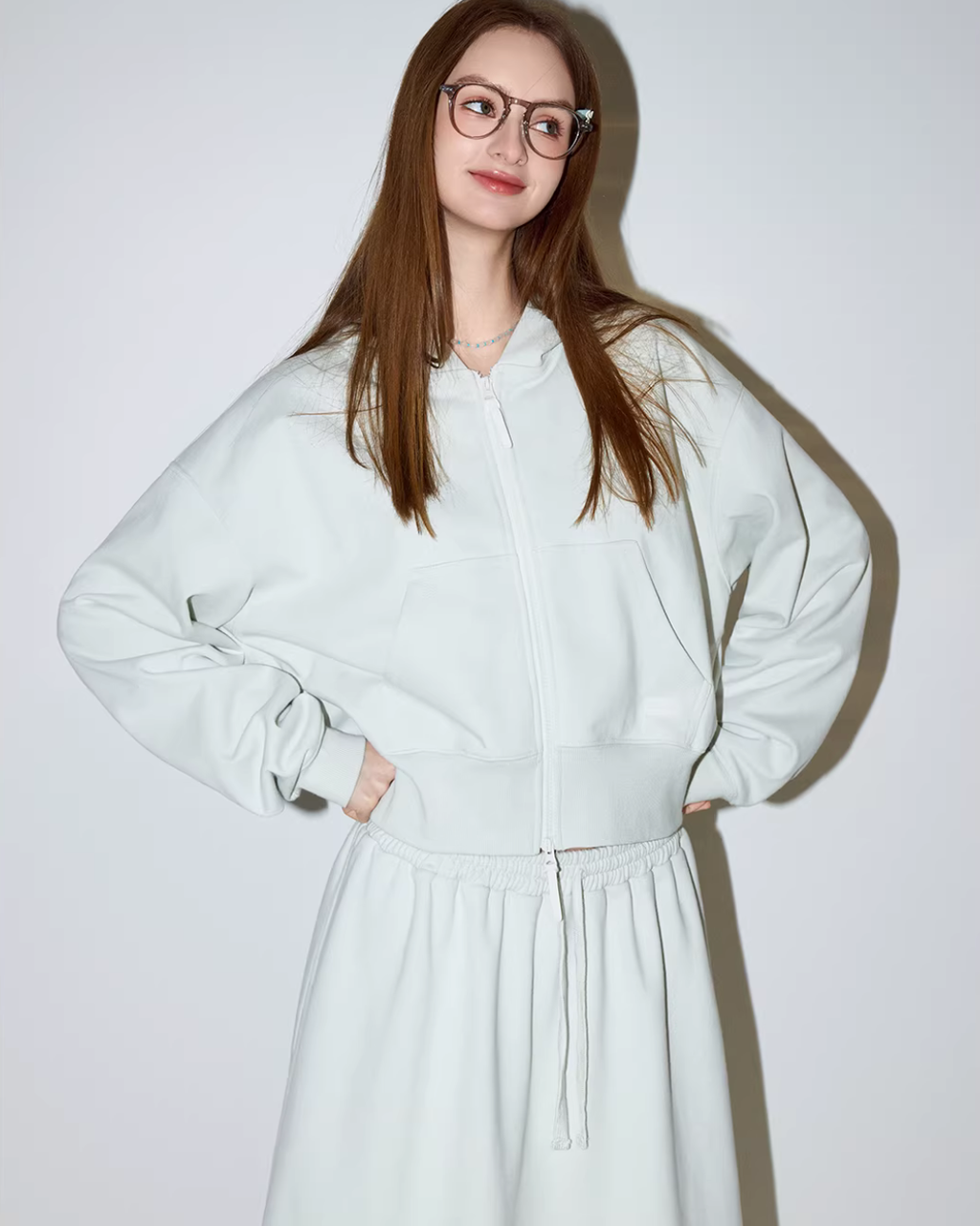 Sports Zip Hoodie / Half-Length Skirt MDB0029