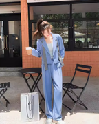 Cropped-Length Jacket / Tuck Wide Pants QAZ0067