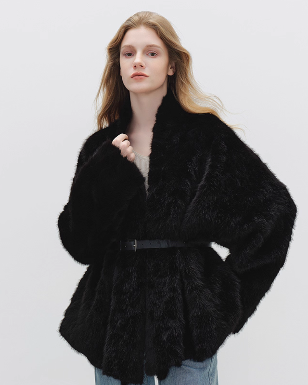 Collarless Fluffy Cardigan BBG0015