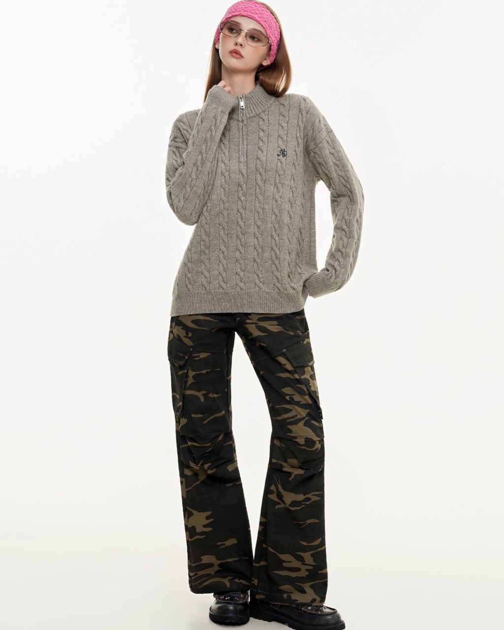 Half-Zip Knit Top MDB0022