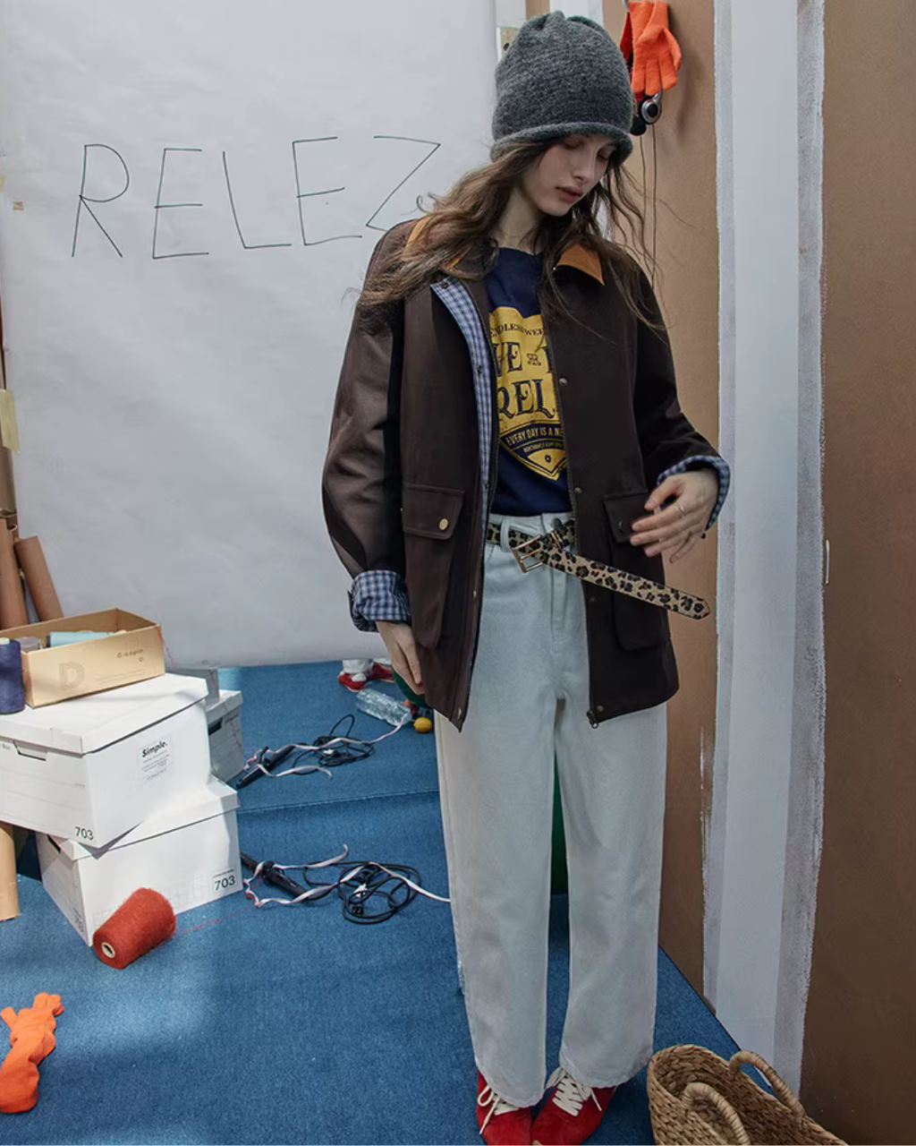 Plaid Patchwork Loose Jacket RLZ0011