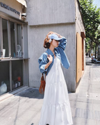 Denim Shirt / Cami Flare Dress QAZ0029
