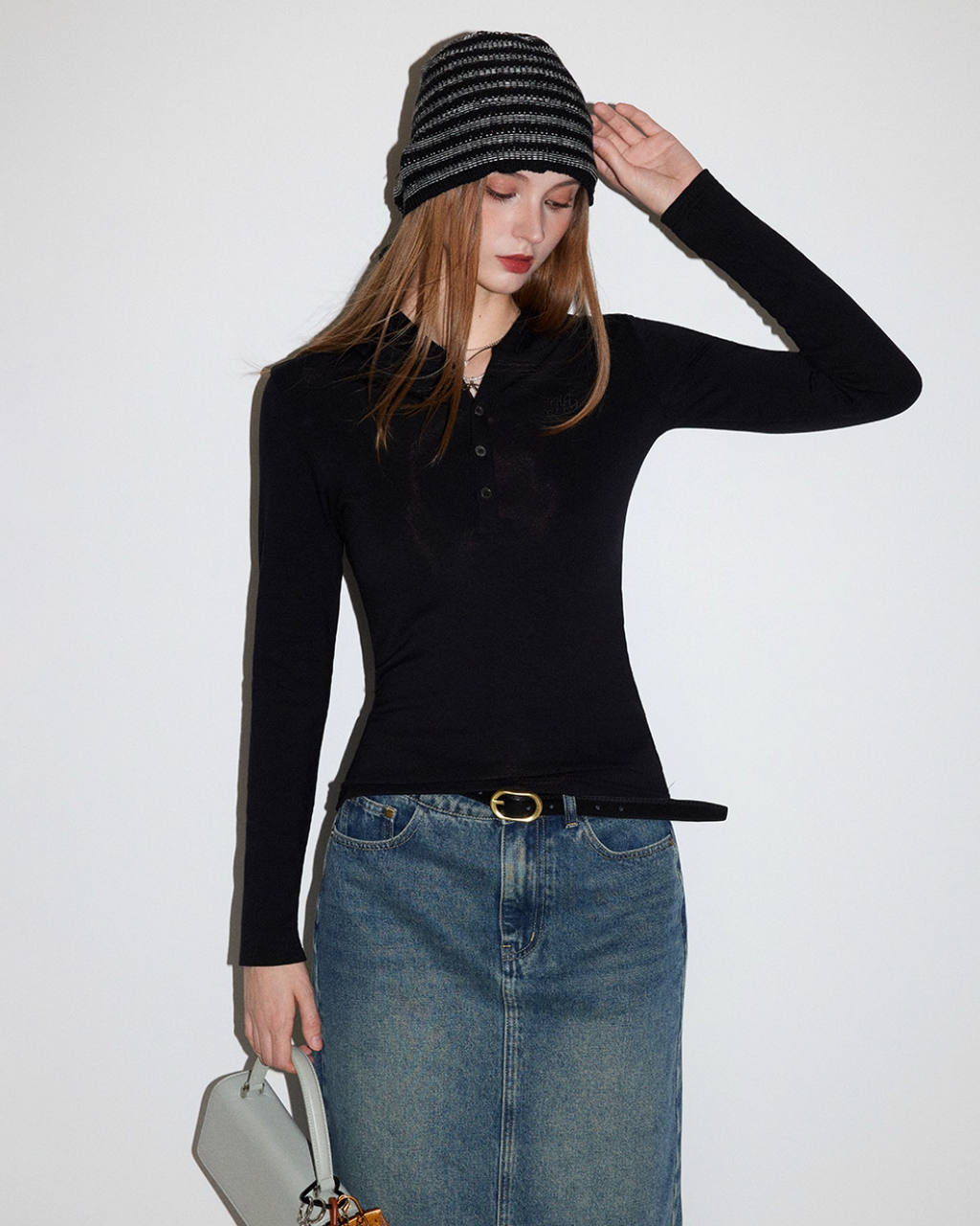 Half-Button Tight Top MDB0018