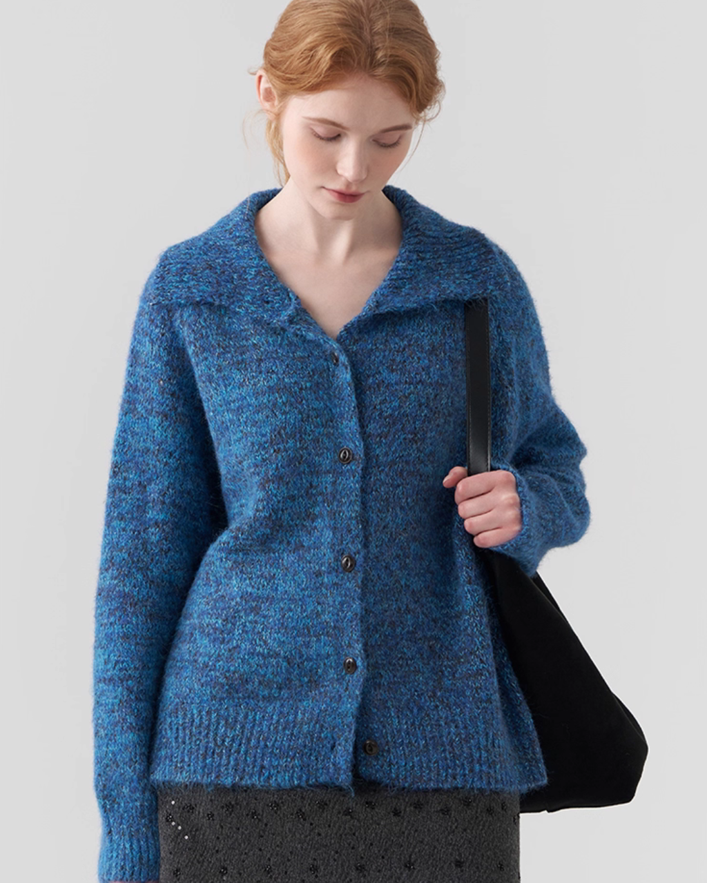 Stand Collar Knit Cardigan JIU0001