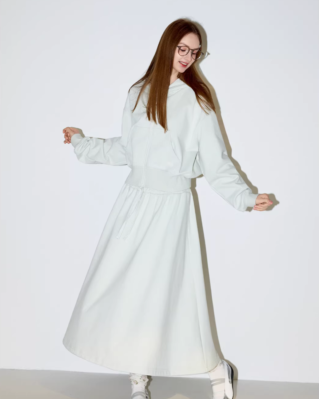 Sports Zip Hoodie / Half-Length Skirt MDB0029