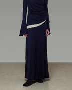 One-Shoulder Knit Top / Casual Pants / Draped Skirt UNS0023