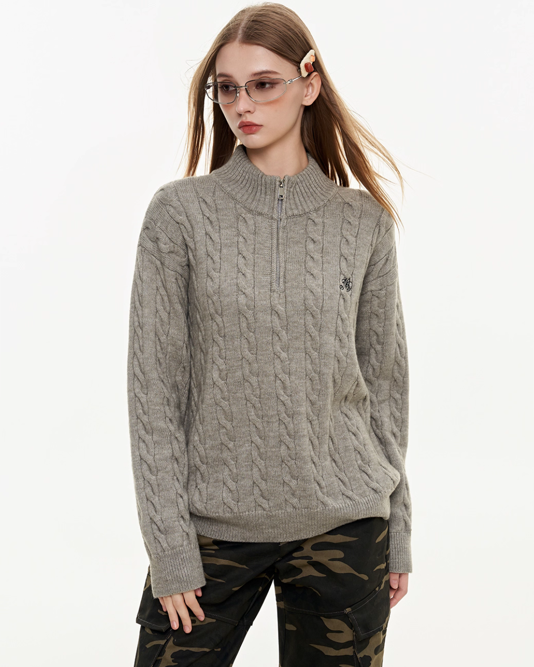 Half-Zip Knit Top MDB0022