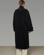 Stand Collar Toggle Fur Coat UNS0002