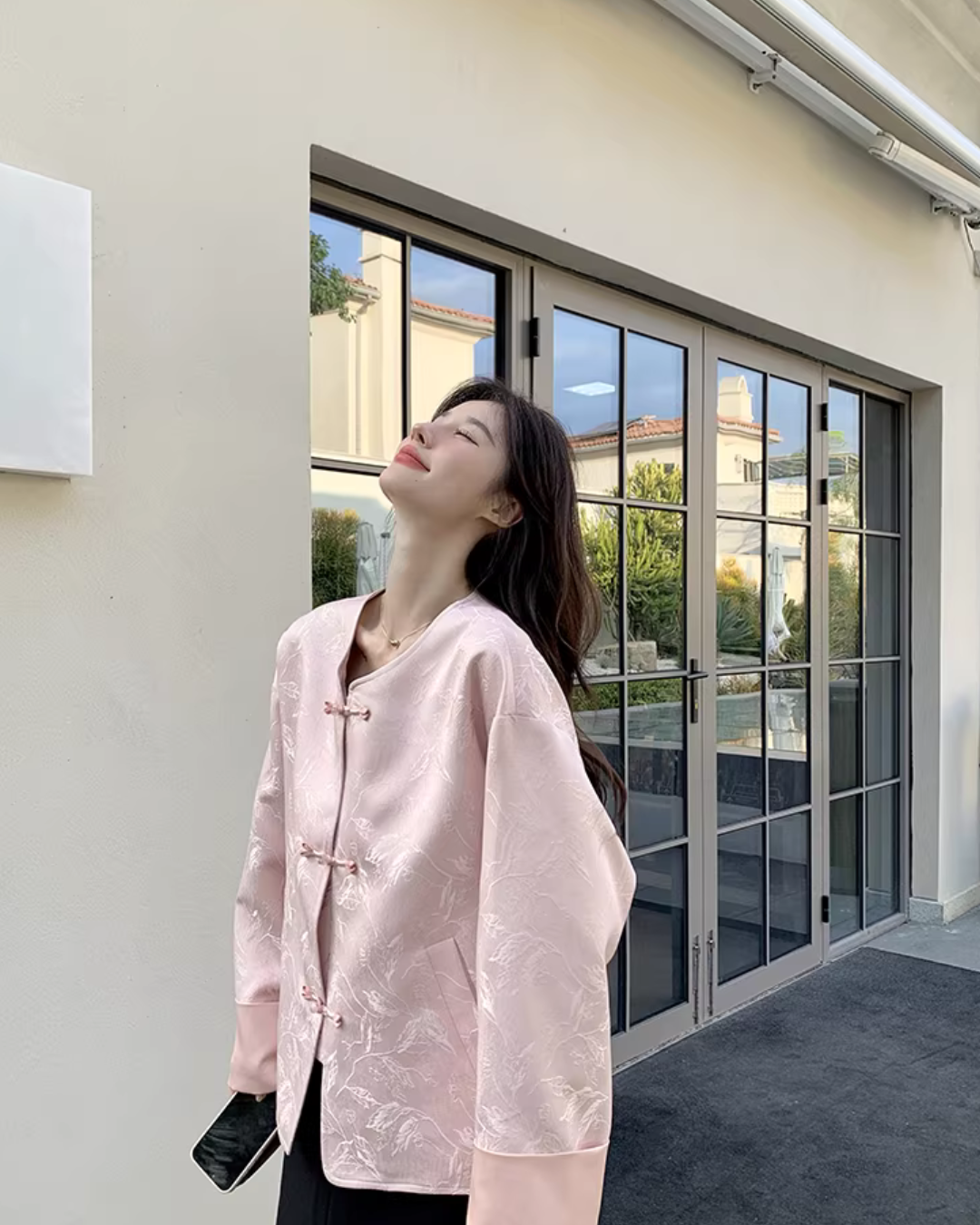No-Collar Chinese Style Jacket QAZ0019