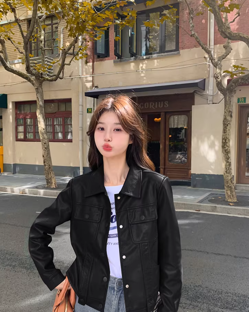 Retro Short Leather Jacket QAZ0039
