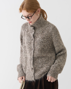 Stand Collar Knit Cardigan JIU0001