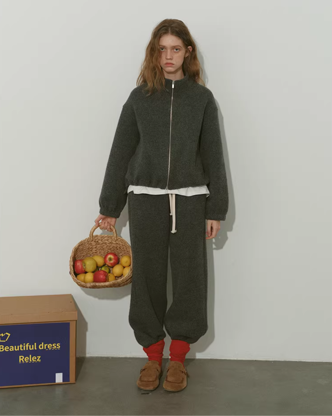 Loose Double-Zip Jacket / Wide Pants RLZ0019