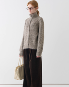 Stand Collar Knit Cardigan JIU0001