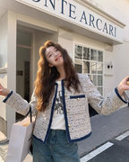 Gold Button Tweed Jacket QAZ0045