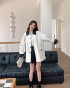 Bicolor Stylish Trench Coat QAZ0027