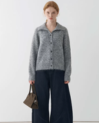 Stand Collar Knit Cardigan JIU0001