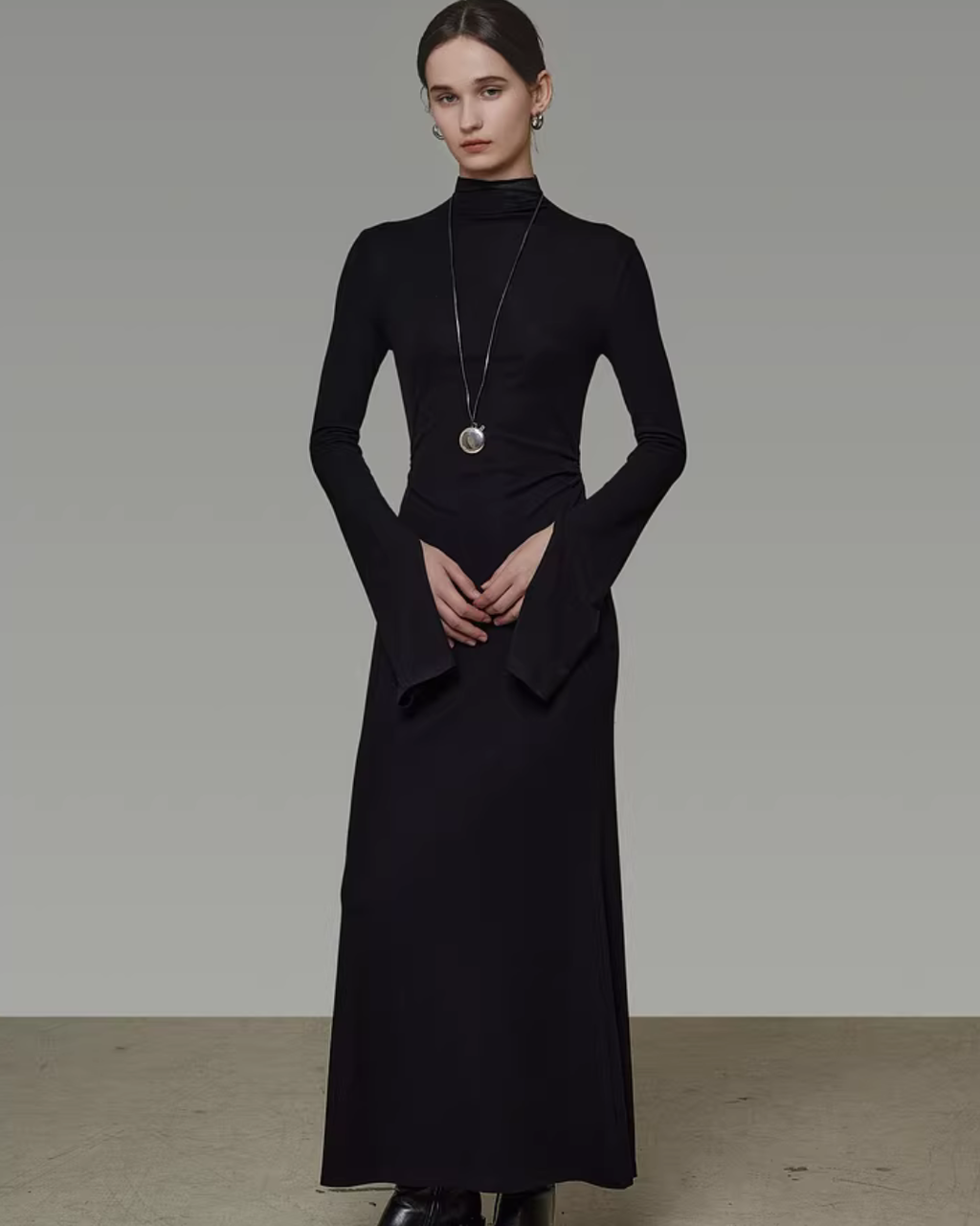 Turtleneck Slim-Fit Dress  UNS0043