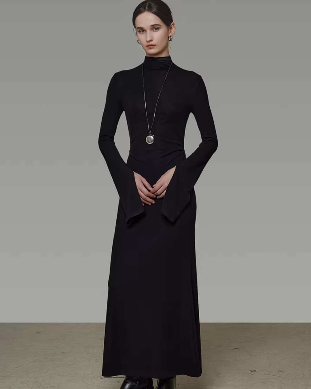 Turtleneck Slim-Fit Dress  UNS0043