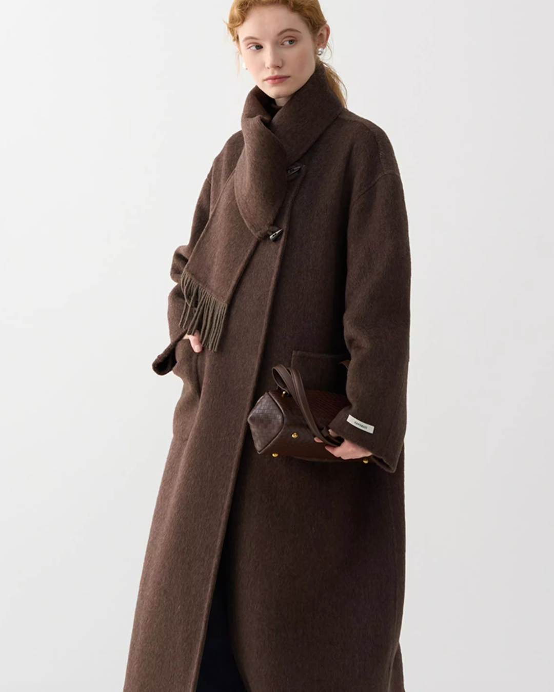 Collarless Wool Coat JIU0003