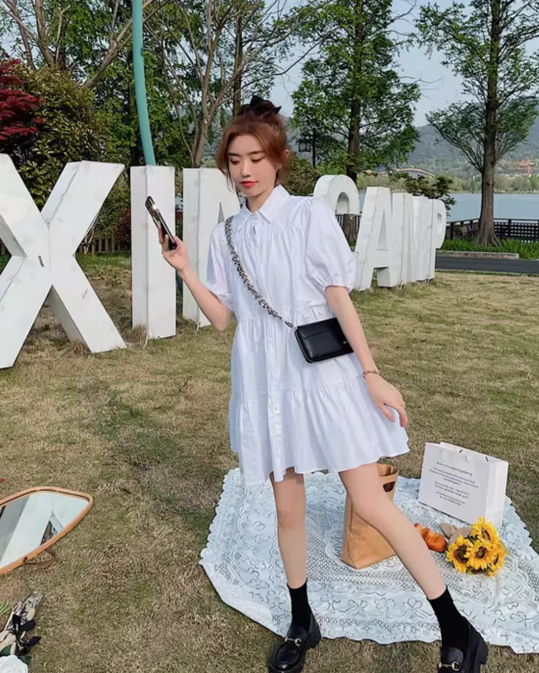Shirt Flare Dress QAZ0093