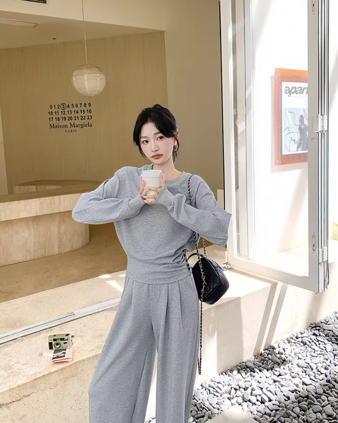 Sweatshirt / Wide-Leg Pants QAZ0009