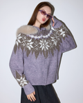 Fur Collar Nordic Knit Jacket MDB0005