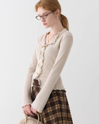 Rose Motif Frill Top JIU0045