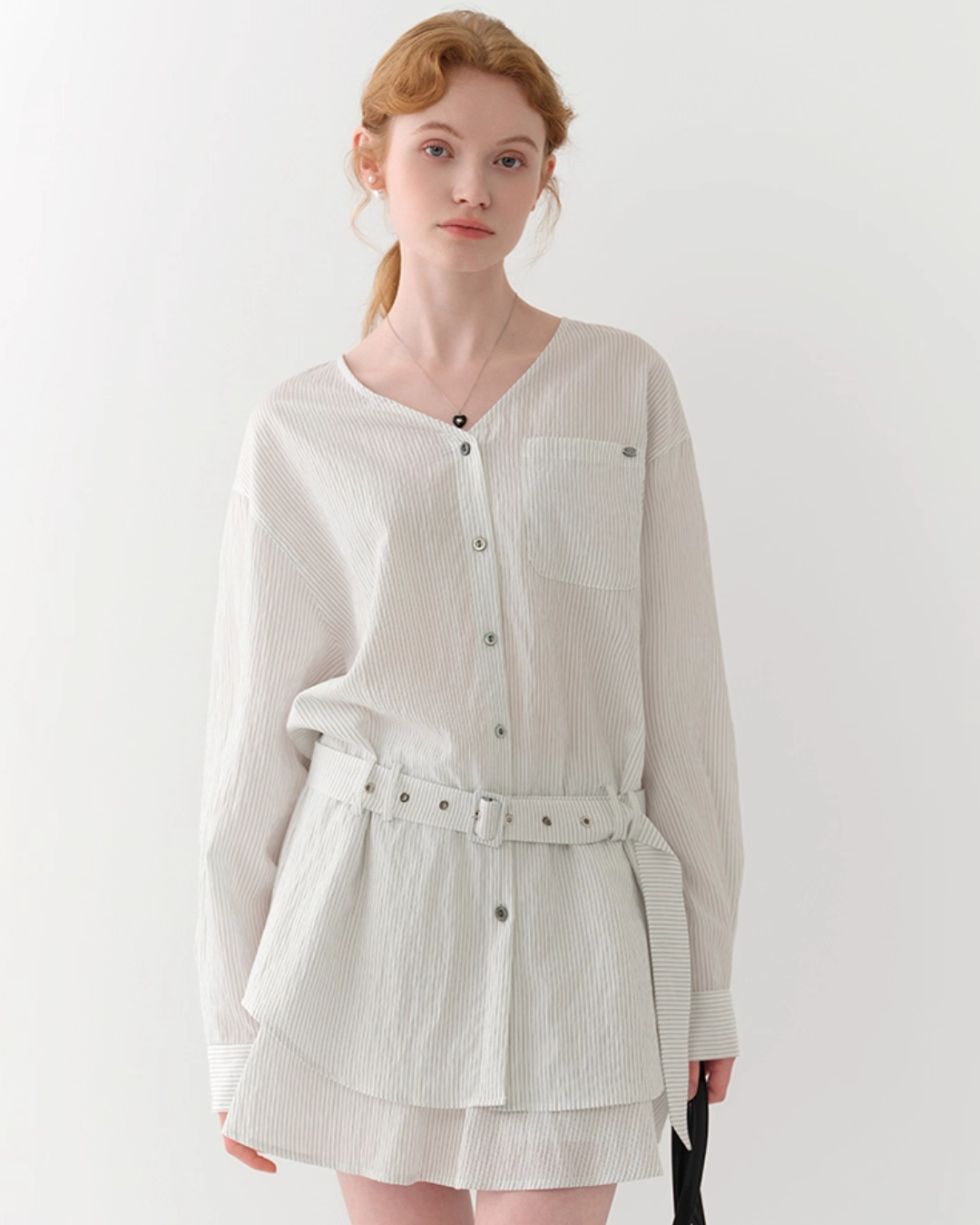 Striped Long-Sleeve Shirt JIU0004