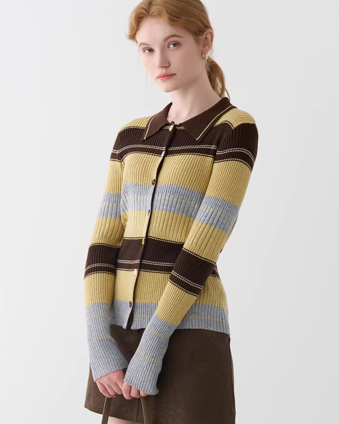 Retro Color Striped Knit JIU0035