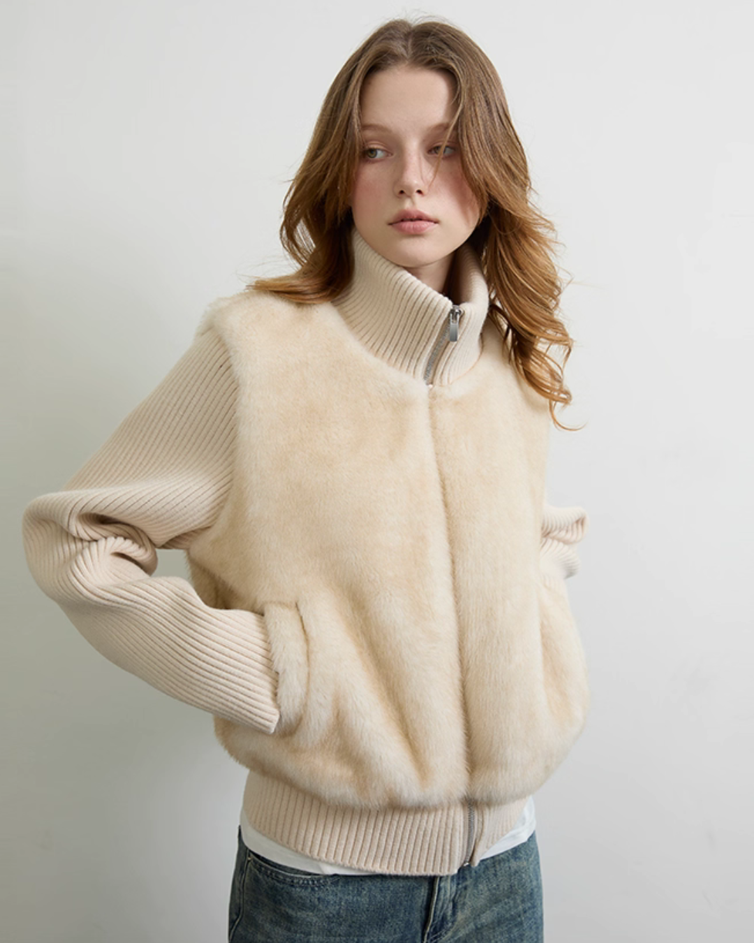 Stand Collar Zip Cardigan BBG0002