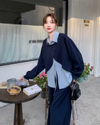 Fake Layered Shirt / Wide Pants QAZ0042