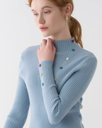 Multi-Button Rib Knit Top JIU0046