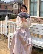 China Floral Embroidered Blouse / China-Style Long Skirt QAZ0050