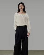 Floral Loose Long-Sleeve Top UNS0030