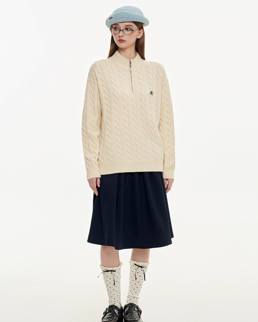 Half-Zip Knit Top MDB0022