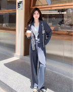 Cropped-Length Jacket / Tuck Wide Pants QAZ0067
