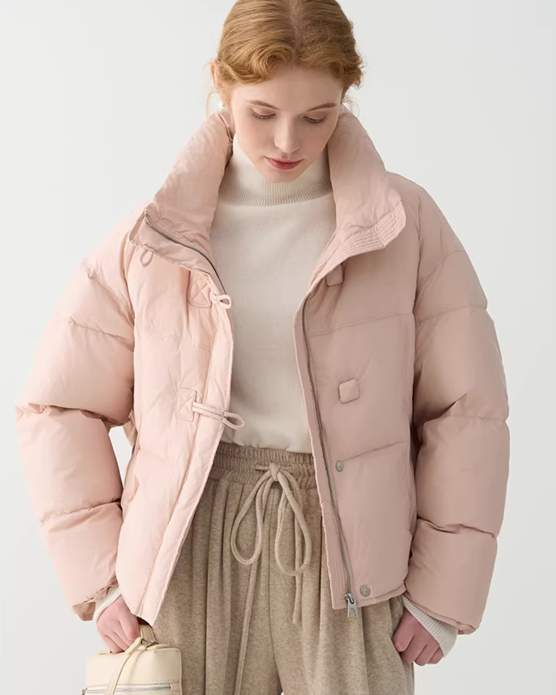 Stand Collar Pastel Down Jacket JIU0022