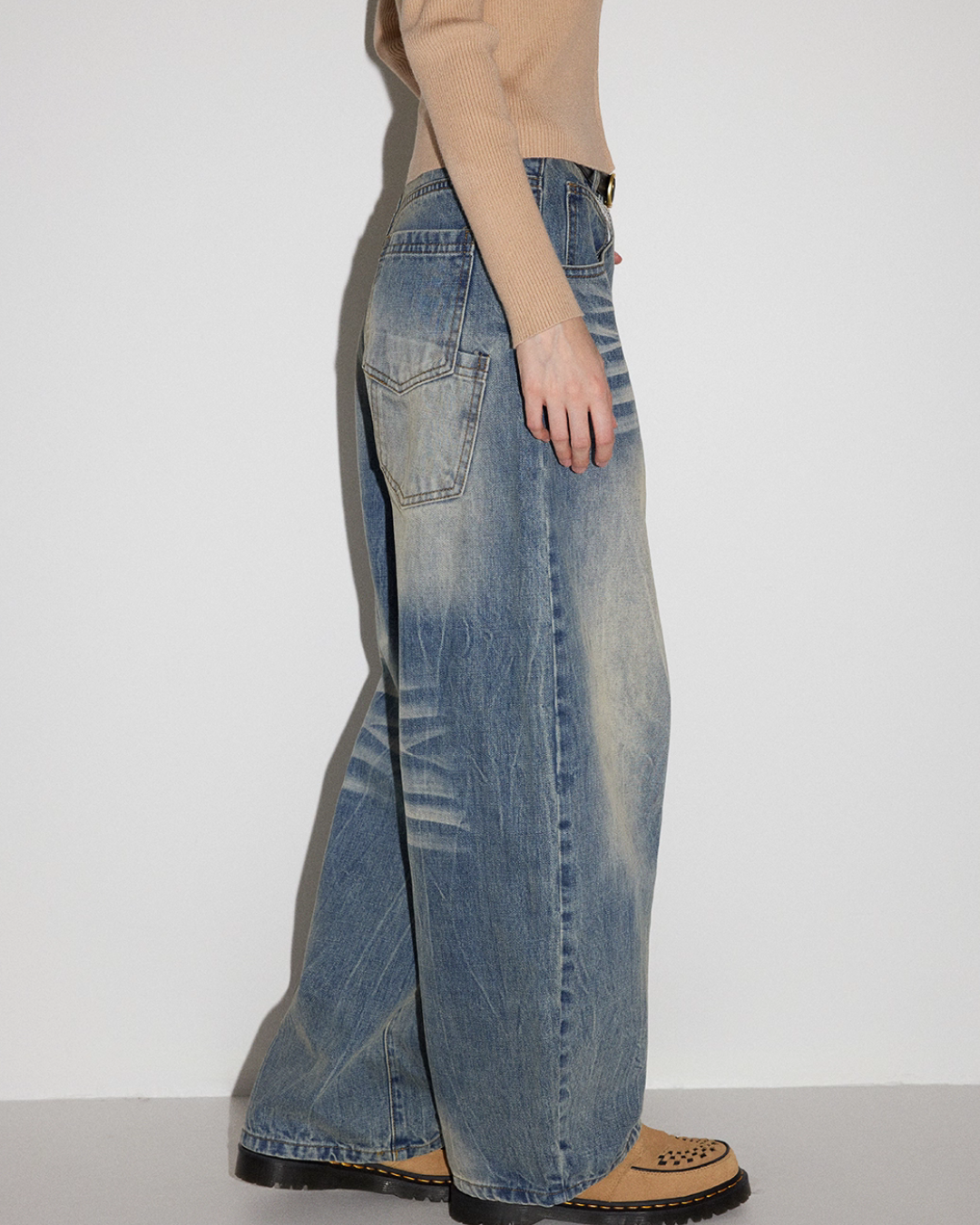Vintage Curved Denim Pants MDB0007