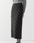 Retro Plaid Wool Skirt JIU0005