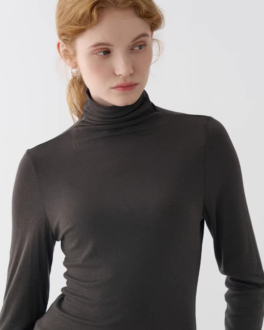 High Neck Long Sleeve Top JIU0040