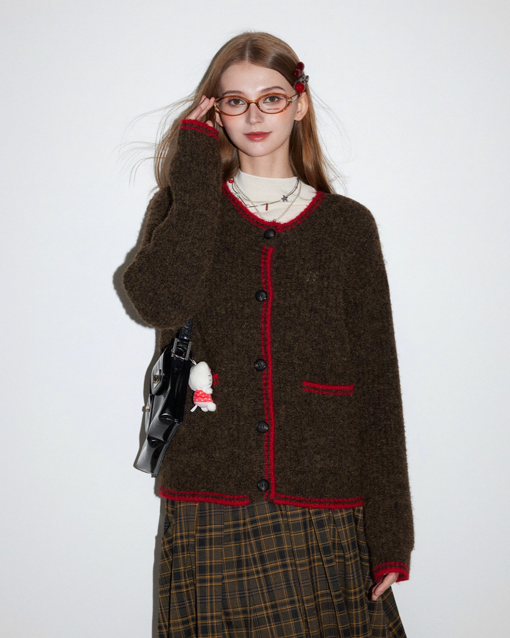 Round Neck Knit Cardigan MDB0011