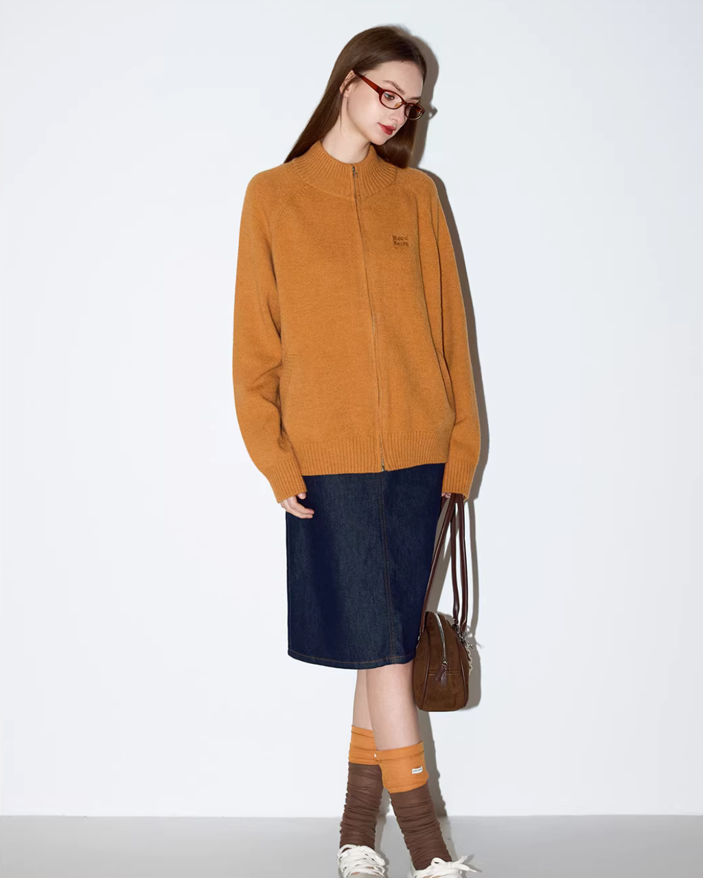 Double-Zip Stand Collar Knit MDB0033