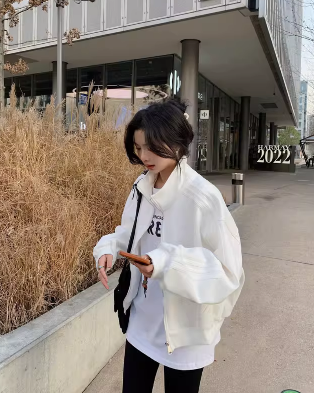 Stand Collar Side Line Jacket QAZ0073