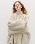 Collarless Fluffy Cardigan BBG0015