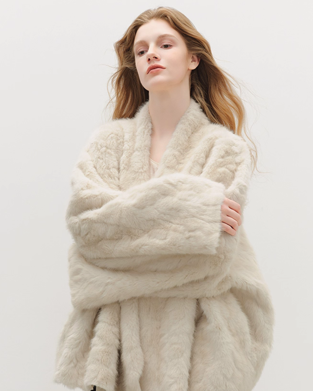 Collarless Fluffy Cardigan BBG0015