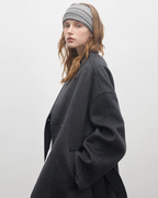 Wool Nylon Velour Cocoon Coat BBG0016